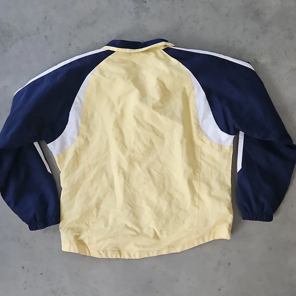 Wilson Yellow and Navy Zip Up Athletic Jacket with White Accents Vintage - Picture 4 of 7